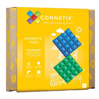 Connetix Tiles 2 Delige Bodemplaten Pack - Groen - Blauw Connetix Tiles