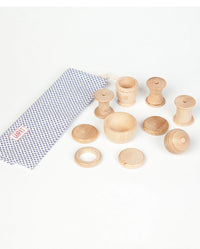 Grapat Naturel Houten Schatten -  10 Stuks