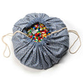 Play and Go Opbergzak-Speelmat Organic Grid Blue