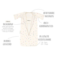 Puckababy Newborn Slaapzak 0 - 6 maanden - Confetti Hearts Puckababy
