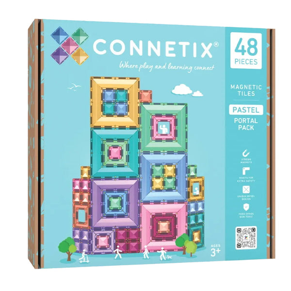 Connetix Pastel Portal Pack - magnetische tegels 48 stuks