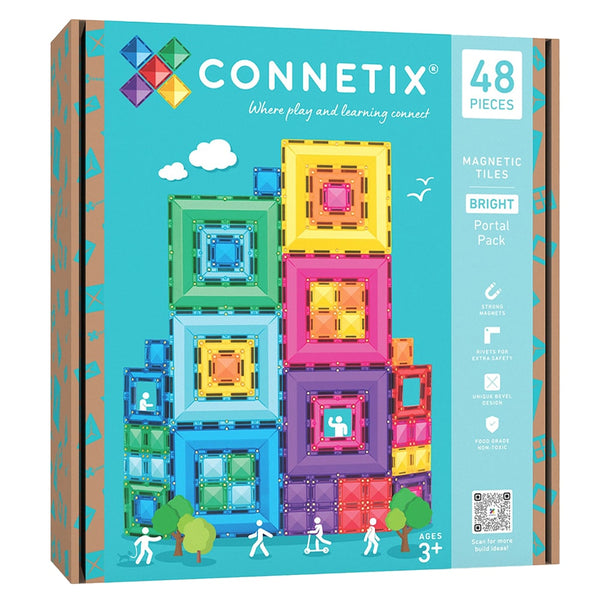 Connetix Portal Pack Bright – magnetische tegels 48 stuks