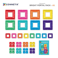Connetix Portal Pack Bright – magnetische tegels 48 stuks