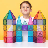 Connetix Castle Pack Glitter – magnetische tegels 48 stuks