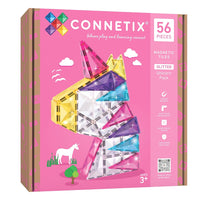 Connetix Unicorn Pack Glitter – magnetische tegels 56 stuks