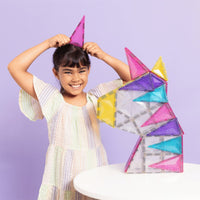 Connetix Unicorn Pack Glitter – magnetische tegels 56 stuks
