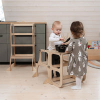 Ette Tete Leertoren Step'n Sit Gold-Wood With Extra Support