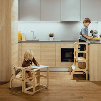Ette Tete Leertoren Step'n Sit Gold-Wood With Extra Support