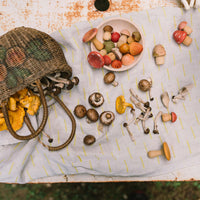 Grapat Mushroom Grove – 18 houten paddenstoelen – spelen met de set – sfeerfoto 3