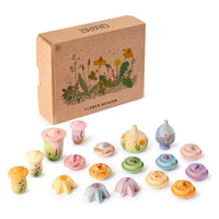 Grapat Flower Meadow – 18 houten bloemen – volledig product