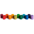 Grapat 72 Houten Munten 12 Kleuren