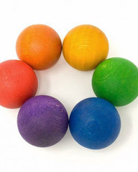 Grapat Houten Ballen Regenboog - 6 Stuks