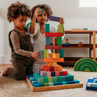 Grimm’s Blokken Piramide Groot - 100 stuks