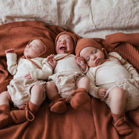 Hvid Baby Slofjes 100% Merinowol