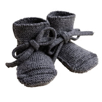 Hvid Baby Slofjes 100% Merinowol