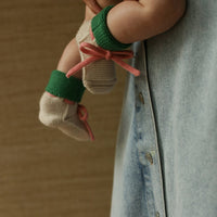 Hvid Baby Slofjes 100% Merinowol