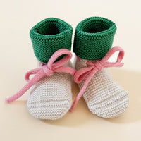 Hvid Baby Slofjes 100% Merinowol