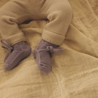 Hvid Slofjes - Lilac Hvid