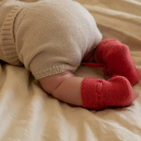 Hvid Baby Slofjes 100% Merinowol