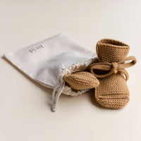 Hvid Baby Slofjes 100% Merinowol