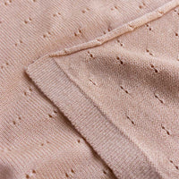 Hvid Wollen Deken Bibi 70 x 95 cm - Apricot