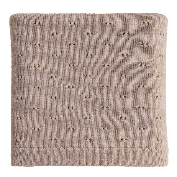 Hvid Wollen Deken Bibi 70 x 95 cm - Sand Hvid