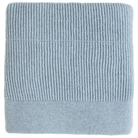 Hvid Wollen Deken Gaston - Frost Blue