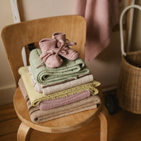 Hvid Baby Slofjes 100% Merinowol