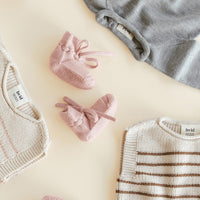 Hvid Baby Slofjes 100% Merinowol