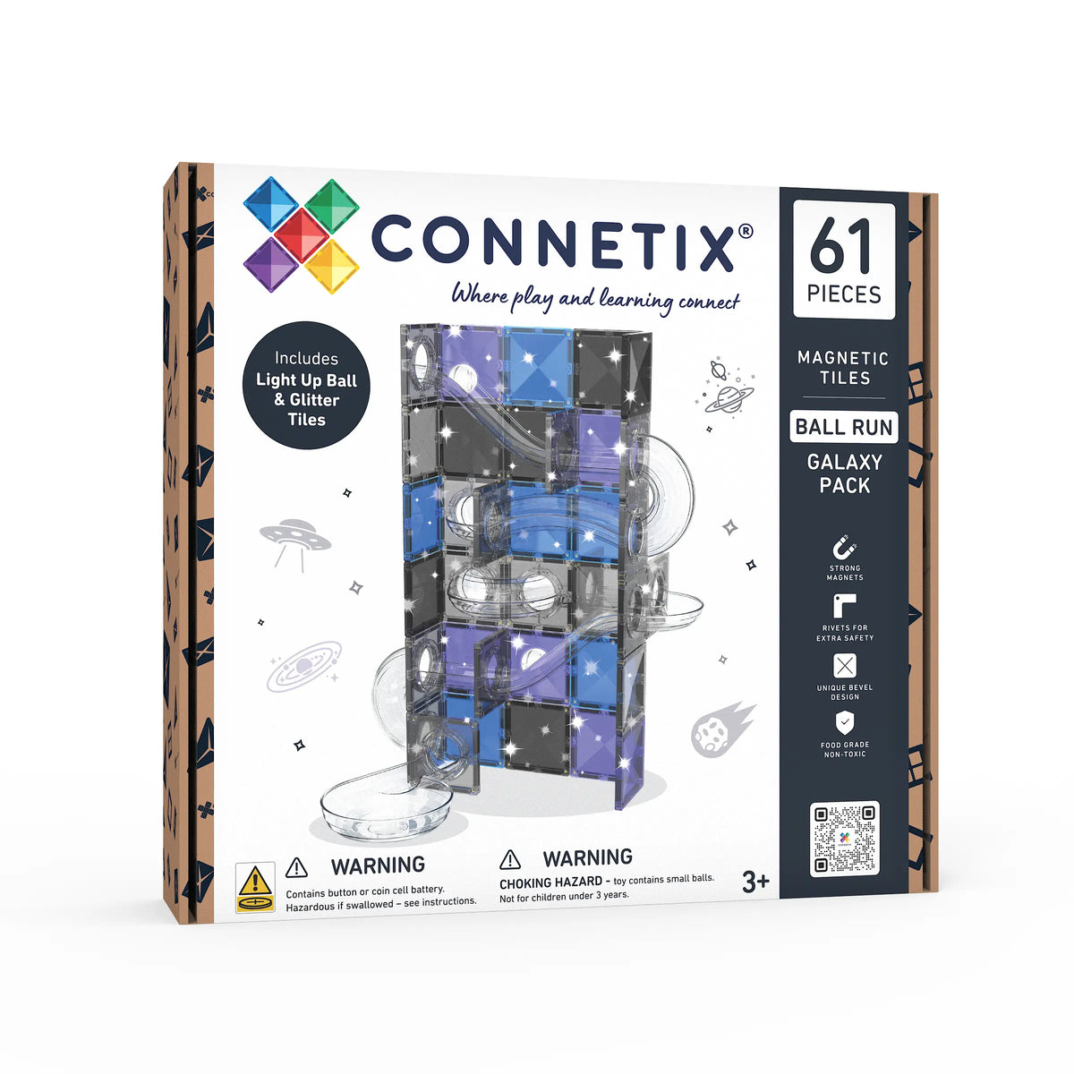 Connetix Ball Run Galaxy Pack 61 stuks – productfoto