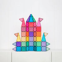 Connetix Castle Pack Glitter – magnetische tegels 48 stuks – productfoto