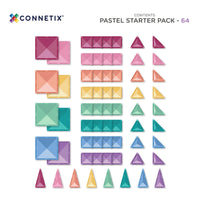 Connetix Starter Pack Pastel – magnetische tegels 64 stuks – productfoto