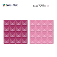 Connetix Basisplaten Pink & Berry Pastel – 2 stuks – productfoto