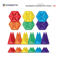 Connetix Geometry Pack Rainbow – magnetische tegels 30 stuks – productfoto
