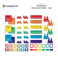 Connetix Creative Pack Rainbow – magnetische tegels 102 stuks – productfoto