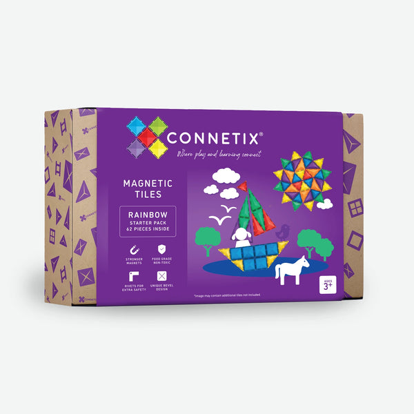 Connetix Starter Pack Rainbow 62 stuks – productfoto