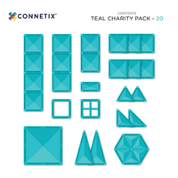 Connetix Charity Pack Teal - magnetische tegels 20 stuks – productfoto