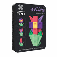 Connetix PRO Build It 4 Ways Flowers Pack – magnetische tegels 21 stuks – verpakking op witte achtergrond