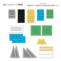 Connetix PRO Build It 4 Ways Vehicles Pack 30 stuks – afbeelding 7