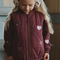 Konges Sløjd Juno Sequin Bomber Jasje - Decadent Chocolate