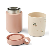 Liewood Kian Geprinte Voedselpot - Peach/ Sea shell Liewood