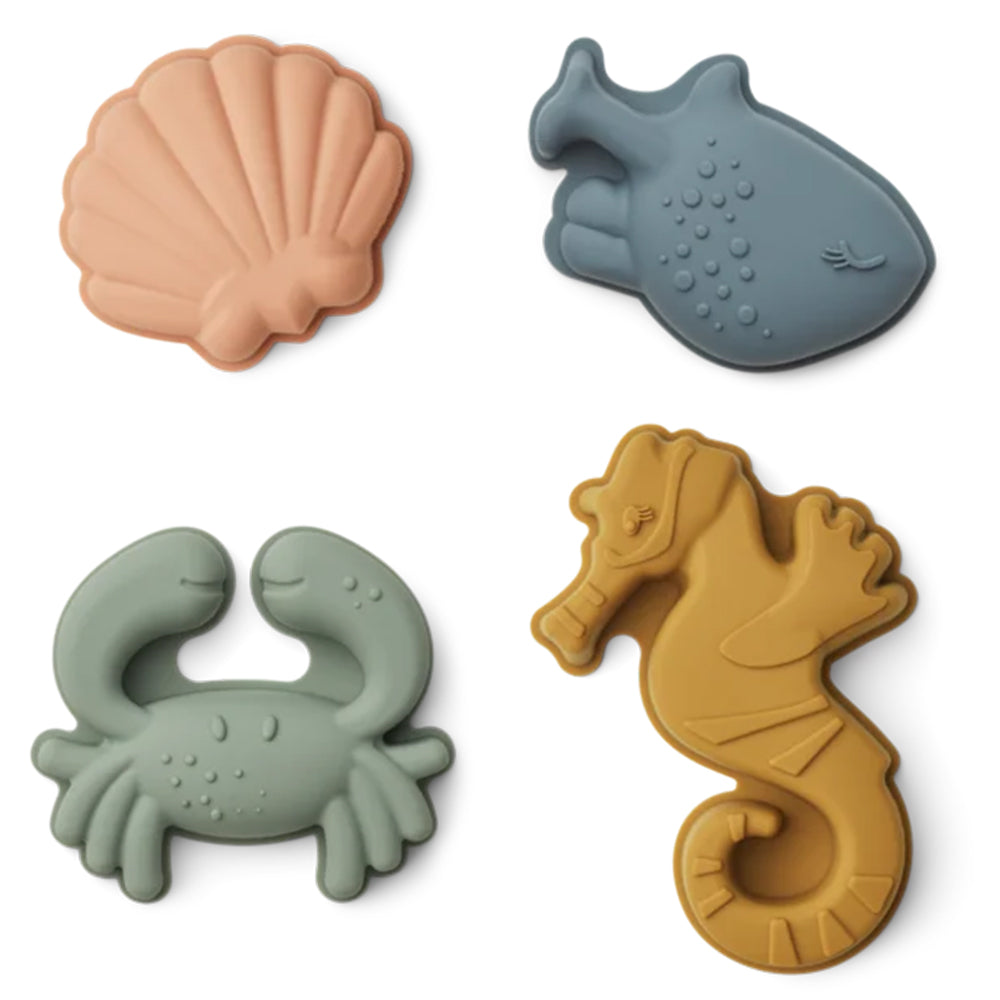 Liewood Gill Zandvormpjes 4 Pack - Sea Creature / Sandy