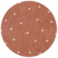 Lorena Canals Rond Vloerkleed Stippen - Chestnut