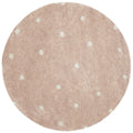 Lorena Canals Rond Vloerkleed Stippen - Rose