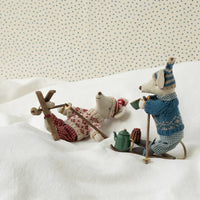 Maileg Winter Muis Met Ski Set Moeder -15cm