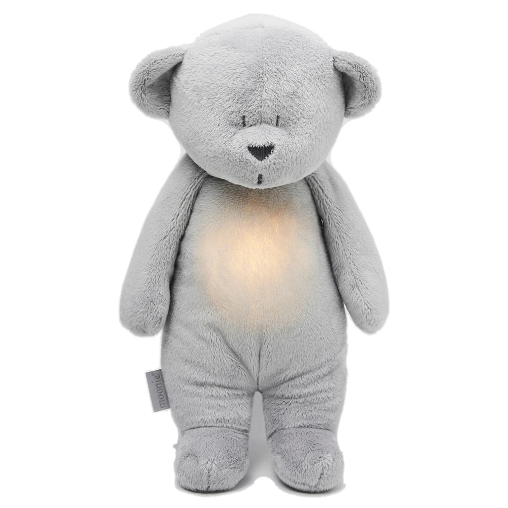 Moonie The Humming Bear 2.0 polyester in silver met verlicht buikje