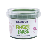 Neogrun Ecologische Vingerverf – Losse Potjes – Groen – productfoto 2 (50132-02)