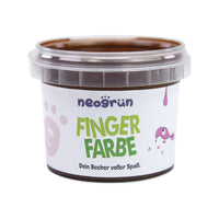 Neogrun Ecologische Vingerverf – Losse Potjes – Bruin – 120g – productfoto 2 (50134-02)