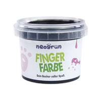 Neogrun Ecologische Vingerverf – Losse Potjes – Zwart – productfoto 2 (50135-02)