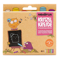 Neogrun Kritzelkreide Stoepkrijt – 6 Kleuren – productfoto 7 (60100-07)